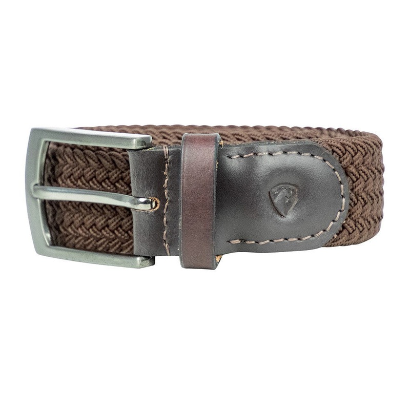 Hy Woven Elastic Belt Brown L/XL