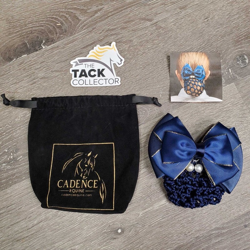 Classic Bow & Bun Cover, Clip, Pearls, Bag *new Blue/Gold Used