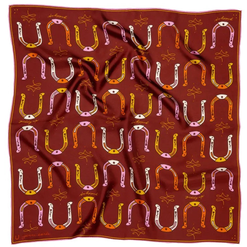 ‘big Horseshoe’ Silk Scarf