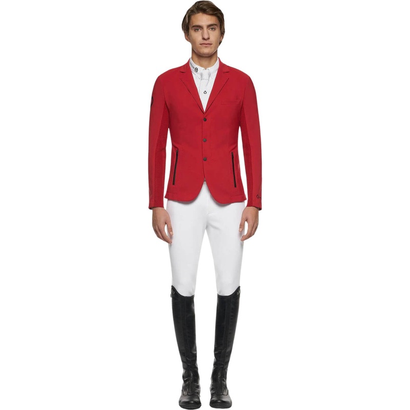 Cavalleria Toscana Men's Jacket R-EVO Light Tech Knit Zip, Competition Jacket, Show Jacket